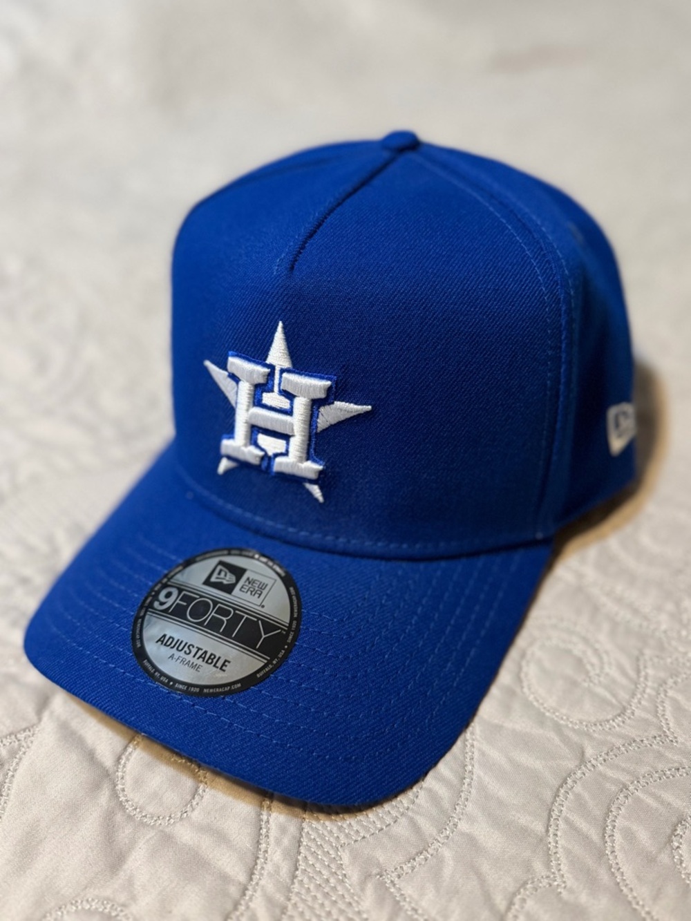 NWT - New Era Houston Astros Royal Blue & White 9FORTY Adjustable Cap